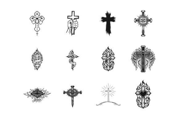 Christian Cross Bundle SVG Set for T-Shirt Designs