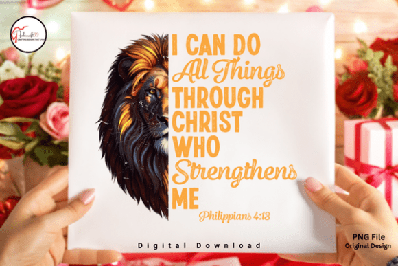 Christian Faith Quote Lion Design T-Shirt Designs