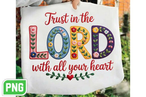 Christian Faux Trust in the Lord PNG — T-Shirt Designs