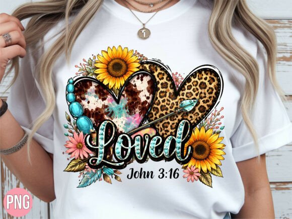 Christian Loved Cow Leopard Heart PNG