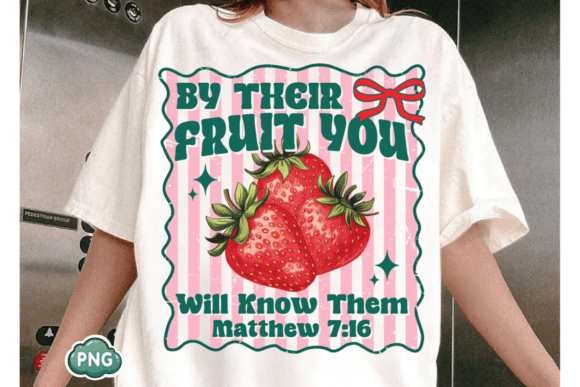 Christian Strawberry PNG: Fruit Summer T-Shirt Designs