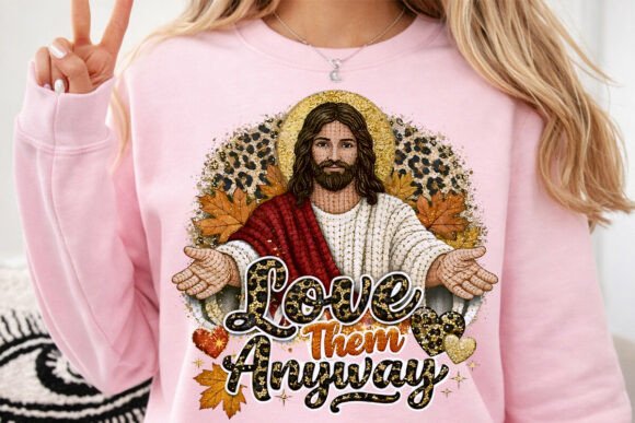 Faux Christian PNG Jesus Png Fall Shirt T-Shirt Designs