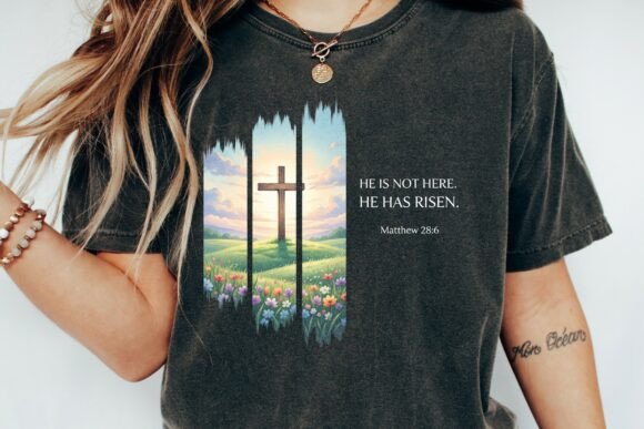 He is Risen Christian Easter PNG_1775299 — T-Shirt Designs