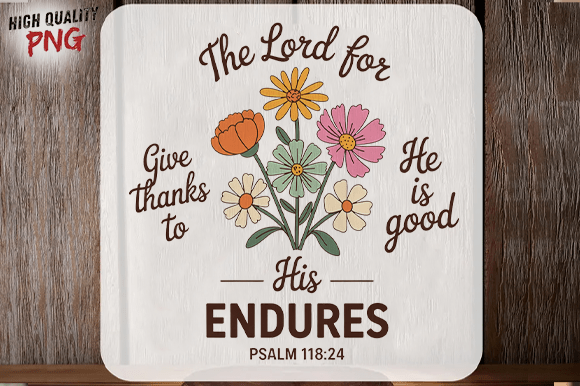 Inspirational Christian Floral Quote PNG for T-Shirt Designs