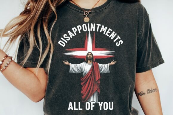 Jesus with Cross and Quote PNG