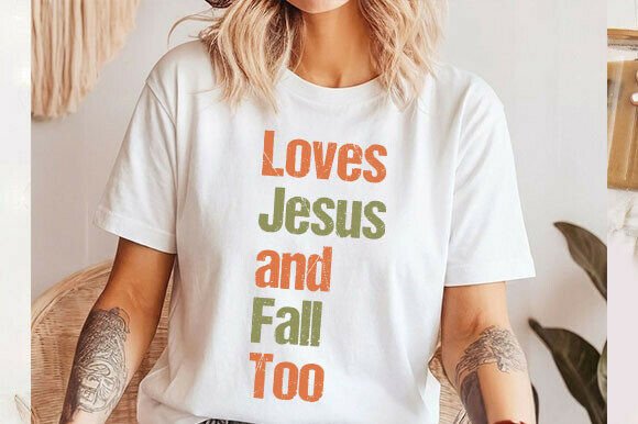 Loves Jesus and Fall Too Shirt SVG
